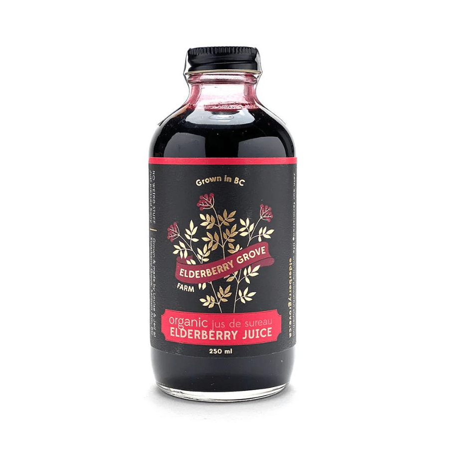 Elderberry Juice Organic BC Grown Elderberry Grove Farm