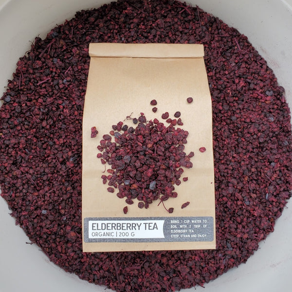 purple elderberry pomace tea - Elderberry Grove