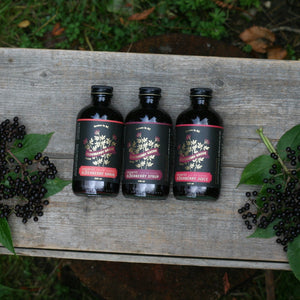 elderberry syrup, elderberry shrub, elderberry juice from elderberry grove organic farm